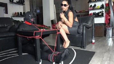 Mistress Gaia – My Roped Gagged Ashtray Bitch