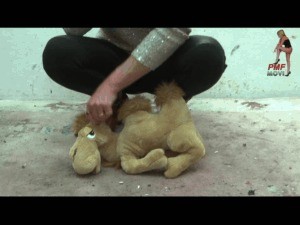 Stuffed Camel Under Boots