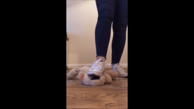 Vikki Abases And Crushes Fucktoy Teddy Bear In Dirty Shoes And Socks
