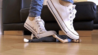 Little Stud Gets Dismantled Under Giantess’ Converse