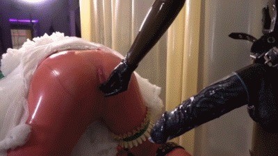 Rubber Doll Fucked In The Arse And Then Milked