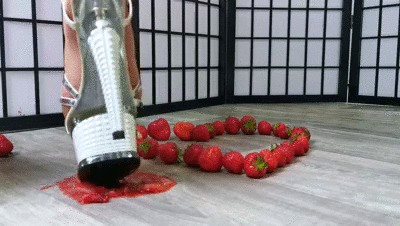 Nasty Mila Mildly Crushes The Strawberries
