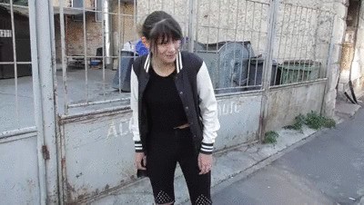 Bulgarian Female Spitting In The Center Street 15 Times