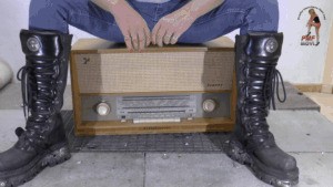 Old Historical Radio Under Relentless Boots 3