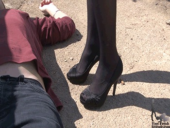 High Heel Trample And Footwear Cleaning For A Youthful Goddess
